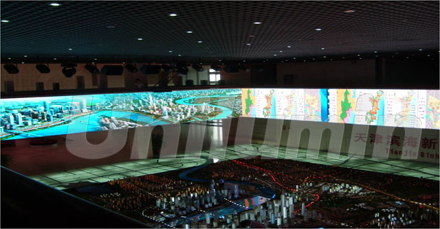 UTV高清小间距LED显示屏在天津家堡金融区服务中心大楼项目